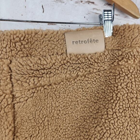 Retrofete Amelio Teddy Mini Skirt Brown Size XL NWT - Picture 7 of 11